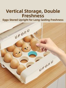 WUBUWEI | Food Grade Egg Storage Drawer Box Refrigerator Compatible