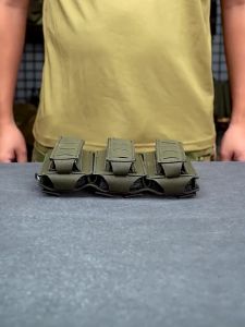 2025 IDOGEAR Small Steel Scorpion Tactical Triple Magazine Pouch Military Enthusiast Vest 5.56 9mm Parallel Magazine Pouch Version