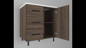 MELAMINE 3 DRAWER 2 DOOR CABINET WATER & OIL PROFF / KITCHEN CABINET / KABINET DAPUR / MULTI-PURPOSE CABINET