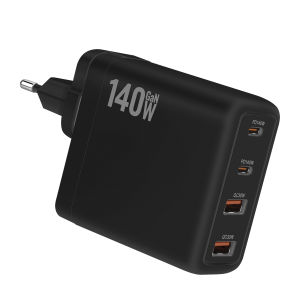 140W USB Wall Charger GaN 4-Port Type-C PD Fast Charge 3.0 for iPhone 16 15Pro Samsung Huawei Xiaomi Oppo Vivo - Mobile Charging