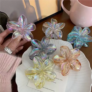 Kẹp Tóc Hoa Sứ Trong Suốt Phong Cách Hot Trend – Chất Liệu Acrylic Nhiều Màu Phụ Kiện Tóc Nữ Dễ Thương Phong Cách Hàn Quốc