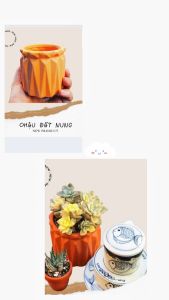 Chậu Gốm Đất Nung Dáng Trứng Vân Kim Cương - Gốm Sứ Sân Vườn - GSSV