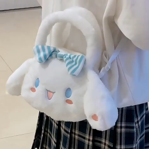 EchoBliss กระเป๋าผ้าพลัฌ Yuosui สุนัขผู้หญิงรุ่นใหม่ญี่ปุ่น Lolita Big Ear Dog กระเป๋าถือเด็กผู้หญิงน่ารักกระเป๋าสะพายข้าง