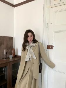 NIHAOKANONG | Bộ Đồ Nữ Vintage Phong Cách Rộng Rãi