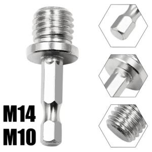 M14 M10 Drill Adapter 1/4 Hex Shank Drill Adapters Screw Thread Connecting Rod Angle Mill Handle Polishing Grinder Electric Tool