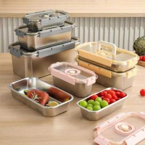 Kotak Kontainer Kulkas Kedap Udara Food Grade untuk Penyimpanan Sayur dan Buah