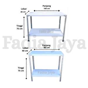 Meja Kompor Gas 2 Tungku Bongkar Pasang Rak Kompor Meja Susun Serbaguna Multifungsi Dari Besi