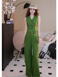 SHANGSHA | Dopamine Style Elegant Luxury Summer Vest Suit