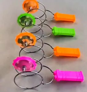Retro Lighted Up Rail Twirlers Flashing Gyro Vintage Fidget Classic Sensory Magnetic Gravity Defying Toy for Children Gift LED Light Magnetic Gyro Wheel Hand Spinner Magic Spinning Toy Colorful Luminous Gyro Toys
