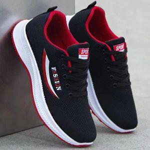 Spring Autumn Mens Casual Sports Walking Shoes Lightweight Soft Bottom Mesh Shoes Fashionable All-Match round Toe Low Heel