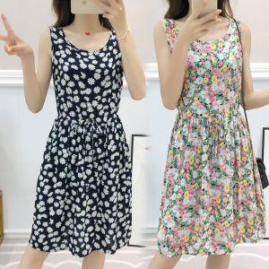 Váy Voan Cotton Cho Nữ Mùa Hè Thanh Lịch Nhỏ Gọn Thắt Eo Thon Gọn Thời Trang Trẻ Trung Họa Tiết Hoa Daisy Váy Ngắn