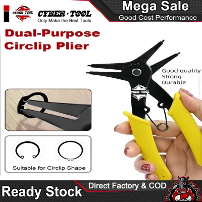 Portable Circlip Pliers Multifunction 2-in-1 DIY Snap Spring Ring Circlip Removal Install Plier