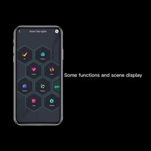 RGB Fairy Lights Smart App Control DIY Color&Music Sync String Lights for Bedroom Party Wedding Birthday Christmas Decoration