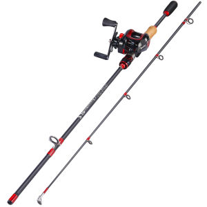 Set Joran Pancing dan Reel Pancing Joran Pancing Kombo 2 Buah Kekuatan 1.65 M dengan Umpan Pancing 18 + 1BB