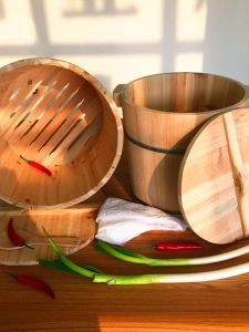 Rice Steaming Barrel Commercial Large Rice Ball Dedicated Sushi Kitchen Integrated Ears Wooden Barrel Rice Wooden Barrel with Lid Fast Food Restaurant