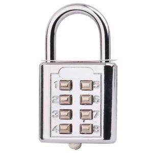 8 Digits Password Code Outdoor Waterproof Combination Padlock Zinc Alloy Suitcase for Luggage Travel Smart Lock Keyed Anti-thief