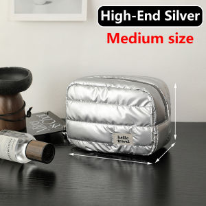 Luxury Large Capacity Makeup Bag Waterproof Quilted Cosmetic Toiletry Bag for Women Travel Organizer with Zipper