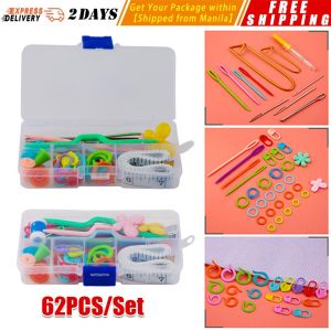 【62pcs】Useful Ful Knitting Tools Kit Crochet Needle Hook Accessories DIY Knitting Supplies with Case Kids Stuff Knitting Kit Knitting-Tool