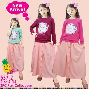Little pineapple setelan rok Serry anak 4-9Y