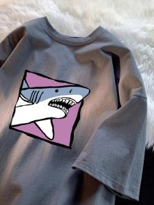 Áo Thun Cotton Nam Tay Ngắn Mùa Hè Dáng Rộng Thoải Mái in Họa Tiết Thời Trang Thường Ngày Cho Cặp Đôi