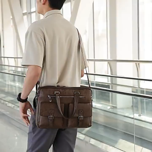 【THREE DAY DELIVERY】 Mens Shoulder Bag Large Capacity Wear-resistant PU Crossbody Bag Multifunctional Anti Splash Small Shoulder Bag