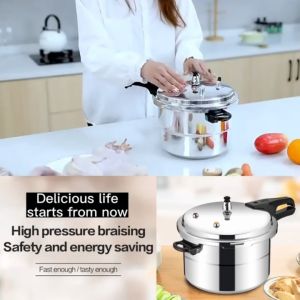 ETD Pressure Cooker 3L 4L 5L 7L 9L Domestic Gas Aluminum Alloy Pressure Cooker Multi-Function Non-Stick Cooker pressure cooker induction Capable Of Steaming Stewing Boiling And Fast Cooking Anti Scald Handle Safety Valve