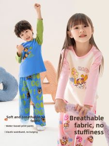 Pure Cotton Childrens Sleepwear Set for Girls Loose Home Clothes New Autumn 2025 PAW PATROL Cartoon Style Warm Home Use