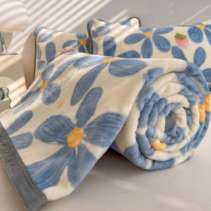 Warm Coral Fleece Blanket Milk Velvet Flannel Office Sofa Cover Blanket Autumn Winter Polyester Fiber Versatile Warmth