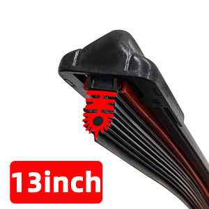 1pc Car Windshield High-Quality Wiper 11 Layer Rubber Strip J/U-Shaped 3 "14" 15 "16" 17 "18" 19 "20" 21 "22" 24 "26" 28“