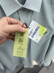 Pampa&pop Spring Standard Fit Long Sleeve Striped Shirt Mens Casual Linen Shirt Breathable Comfortable Spring Fashion Pocket Collar