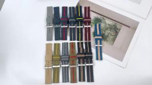 20/22mm Ribbed Nylon Watch Band Strap for Seiko for Omega for Casio Universal Canvas Replace Wrist Belt Sport Women Men Bracelet