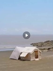 【Hospor】420D Oxford 3-5 คนพองแคมป์เต็นท์พร้อมปั๊มพองระเบิดเต็นท์พร้อมเตาแจ็คหลุมติดตั้งง่ายระเบิดเต็นท์สำหรับครอบครัวแคมป์ผู้ใหญ่