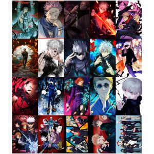 Modern Minimalist Jujutsu: Ringo Poster Wall Art Sticker for Room Decor Tiger Cattleya Yūki Anime Cartoon Print Bedding Universal