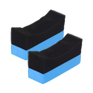 3 cái bánh xe làm sạch hình chữ U bọt biển nước hút miếng bọt biển Sáp đánh bóng xe hơi đánh bóng lốp công cụ dụng cụ vệ sinh xe hơi phụ kiện ô tô