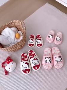 Sanrio | Dép Hello Kitty Chống Trơn Trượt Cho Nữ Và Bé Gái Dép Hoạt Hình Dễ Thương Thoải Mái Sử Dụng Trong Nhà Ngoài Trời Phòng Tắm Quà Tặng Sanrio