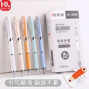 Good Inking Smooth Click ST Bullet Tip round Ball Pen for Students And Teachers Blue Black Red Ink Plastic Barrel Neutral Pen