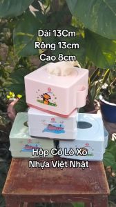 Hộp đựng khăn giấy vuông có lò xo nhà hàng quán ăn Nhựa Việt Nhật 2702 kèm ống tăm tiện lợi 1