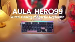 AULA | Bàn Phím Chơi Game Có Dây AULA HERO99 RGB Neon Lightbox 101 Phím Công Nghệ Hall-Effect Rapid Trigger Switch Hot-swap Bố Cục UK