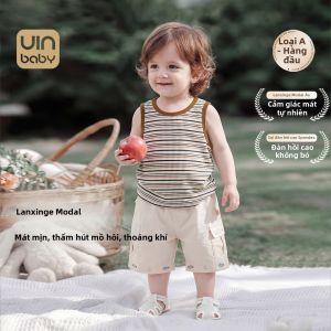 UIN BABY | Áo Thun Không Tay Mỏng Nhẹ cho Mùa Hè