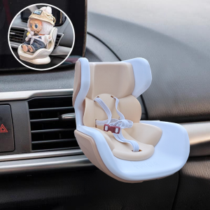 Labubu Auto Car Seat Second Generation Party Cloth Rubber Automobile Air Outlet Seat V2 Baby Clothes Blind Box Collectible