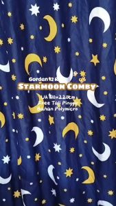 Gorden Tali dan Gorden Smokring/Gorden Pintu motif STARMOON 12 ring dan 6 tali)/Gorden Pintu Jendela/Free Tali Pinggir COD