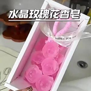 OUDINGSEGE | Handmade Crystal Rose Scented Soap Car Freshener
