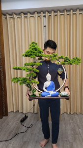 Bộ Tiểu Cảnh Bonsai Cao Cấp Bonsai Thủ Công Trang Trí Tiểu Cảnh Trang Trí Phòng Khách Góc Tu Tập