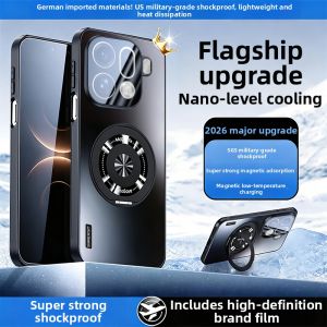 SIMERST | Magnetic Stand Ultra Protection Matte Anti-drop Full-body Phone Case