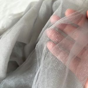 150x100cm Bright Silk Gauze Tulle Lace Soft Fabric Black White Multi-colored Widely Used Sewing Clothing Skirt Lightweight Decor