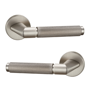 Viladepot Privacy Door Handle Knurled Handle Door Lock Hardware Door Lever Bedroom Bathroom Without Lock Cylinder