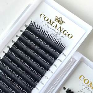 CoMango Spiky Wet Lashes Extensions 8-15mm Màu Đen Đậm Tự Nhiên Cosplay Anime Manga Flat Premade Cụm Lông Mi Tổng Hợp