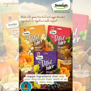 Dentalight Assorted Vital Fiber Grain Free Wellbar Stick - Fruit &Veggie (80g) Savers Pack x3