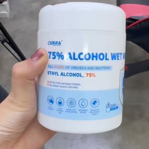 Bossku 75% Alcohol Wet Wipes Tong Alcohol Wet Botol Tisu Basah Lap Basah Bersih Tissue 酒精湿巾 消毒湿巾 桶装湿纸巾