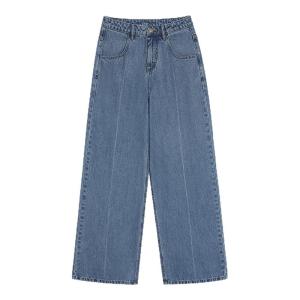 Vintage Straight High Waist Flared Denim Pants Cotton